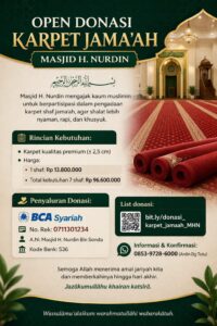 OPEN DONASI KARPET JAMA’AH MASJID H. NURDIN
