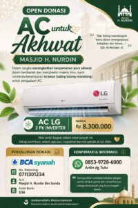 📢 Open Donasi AC untuk Akhwat – Masjid H. Nurdin